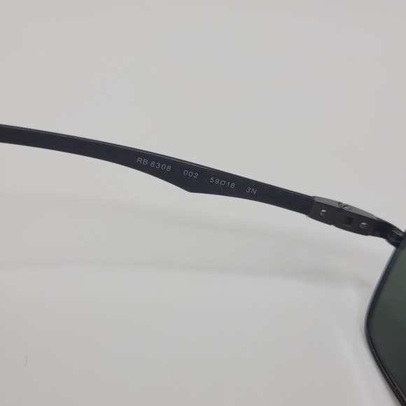 Ray-Ban Sunglasses Mens Black Green Polarized RB8308 Rectangular FRAMES ONLY - Picture 8 of 10